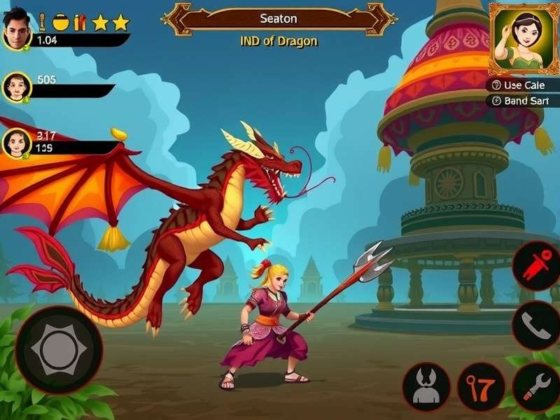 Fennel Dragon Gladiator gameplay screenshot showing dragon combat